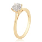 0.23 Ctw Classic Round Brilliant Cut Real Natural White Diamond Engagement Ring - Handcrafted By Name My Rings™