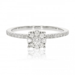 0.38 Ctw Classic Round Briliant Cut Natural Diamond Engagement Ring - Handcrafted By Name My Rings™