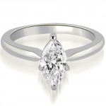 0.50 cttw. White Gold Classic Solitaire Marquise Cut Diamond Bridal Set - Handcrafted By Name My Rings™