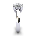 1 Carat Cushion Diamond Solitaire Engagement Ring in 14 Karat White Gold - Handcrafted By Name My Rings™