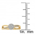 Gold 1/5ct TDW Diamond Ring by Ever One - Handcrafted By Name My Rings™