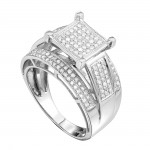 White Gold 1/2ct TDW Pave Diamond Engagement Ring - Handcrafted By Name My Rings™