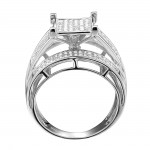 White Gold 1/2ct TDW Pave Diamond Engagement Ring - Handcrafted By Name My Rings™