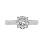 White Gold 1/2ct TDW Round Diamond Ring - Handcrafted By Name My Rings™