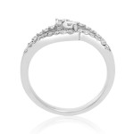 White Gold 1/2ct TDW Two Diamond Plus Ring - Handcrafted By Name My Rings™
