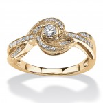Gold 1/5ct TDW Diamond Knot Twist Ring - Handcrafted By Name My Rings™