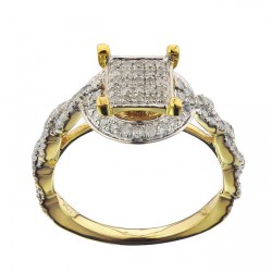 Gold 5/8ct TDW Diamond Ladies Ring - Handcrafted By Name My Rings™