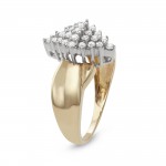 1/2CTTW Marquise-shaped Diamond Cluster Warerfall Ring in Sterling Silver - Handcrafted By Name My Rings™