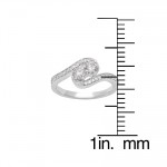 1/2ct Two Diamond Plus Milgrain Prong Pave Ring In White Gold - Handcrafted By Name My Rings™
