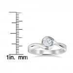 White Gold 1/2 ct TDW Diamond Solitaire Engagement Ring - Handcrafted By Name My Rings™