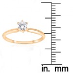 Gold 1/4 ct TDW Solitaire Diamond Engagement Ring - Handcrafted By Name My Rings™