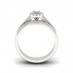 1/4ct TDW Diamond Bridal Set in Sterling Silver - Handcrafted By Name My Rings™
