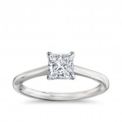 Gold 1 1/2ct TDW GIA Certified Diamond Princess Engagement Ring - Handcrafted By Name My Rings™
