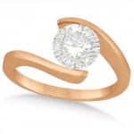 Gold 1 1/4ct Tension Set Solitaire Diamond Engagement Ring - Handcrafted By Name My Rings™