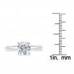 Gold 4/5ct TDW GIA Certified Round-cut Diamond Solitaire Engagement Ring - Handcrafted By Name My Rings™