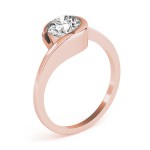 Gold Modern Diamond Solitaire Ring 0.90ct - Handcrafted By Name My Rings™
