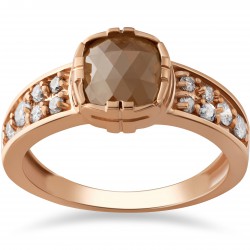 Rose Gold 1 1/4ct TDW Raw Rough Cut Diamond Slice Engagement Ring - Handcrafted By Name My Rings™