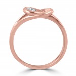 Rose Gold 1/5 ct TDW Solitaire Round Diamond Knot EngagementAnniversary Ring - Handcrafted By Name My Rings™