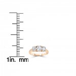 Rose Gold 1ct Three Stone Diamond Anniversary Engagement Ring - Handcrafted By Name My Rings™
