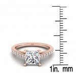 Rose Gold 3/4ct TDW White Diamond Classic 4 Prong Engagement Ring - Handcrafted By Name My Rings™