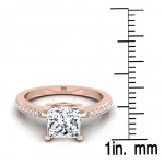 Rose Gold IGI-certified 1 1/8ct TDW Princess-cut Diamond Solitaire Engagement Ring - Handcrafted By Name My Rings™
