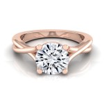 Rose Gold IGI-certified 1ct TDW Round Diamond Solitaire Engagement Ring - Handcrafted By Name My Rings™
