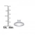White 1 3/4 ct Lab Grown Eco Freindly Diamond Engagement Ring & Matching Eternity Band - Handcrafted By Name My Rings™