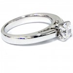 White 1/2ct Round Brilliant Cut Diamond Solitaire Engagement Ring - Handcrafted By Name My Rings™