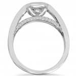 White Gold 1 1/10 ct TDW Diamond Bezel Engagement Wedding Ring - Handcrafted By Name My Rings™