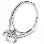 White Gold 1 1/10ct Oval Diamond Engagement Ring Solitaire Single Accent Row Setting - Handcrafted By Name My Rings™