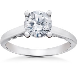 White Gold 1 1/2ct TDW Lab Grown Eco Friendly Diamond Gabriella Engagement Ring - Handcrafted By Name My Rings™