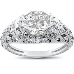 White Gold 1 1/3ct TDW White Diamond Engagement Ring - Handcrafted By Name My Rings™