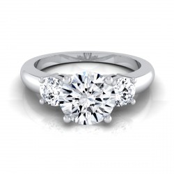 White Gold 1 1/4ct TDW Diamond IGI-certified 3-Stone Engagement Ring - Handcrafted By Name My Rings™