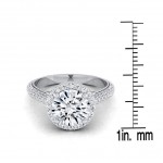 White Gold 1 7/8ct TDW Diamond Pave IGI-certified Engagement Ring - Handcrafted By Name My Rings™