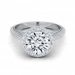 White Gold 1 7/8ct TDW Diamond Pave IGI-certified Engagement Ring - Handcrafted By Name My Rings™