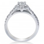 White Gold 1 ct TDW Diamond Bridal Ring Set - Handcrafted By Name My Rings™