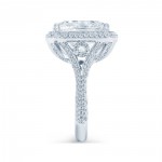 White Gold 11 2/5ctTDW Diamond Halo Ring - Handcrafted By Name My Rings™