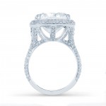 White Gold 11 2/5ctTDW Diamond Halo Ring - Handcrafted By Name My Rings™