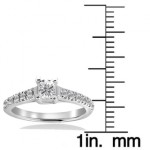White Gold 1/2ct TDW Diamond Princess Cut Engagement Ring White Gold - Handcrafted By Name My Rings™