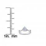 White Gold 1/2ct TDW Round Solitaire Diamond Vintage Twist Engagement Ring - Handcrafted By Name My Rings™