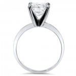 White Gold 1/3ct TDW Round Cut Lab Grown Eco Friendly Diamond Solitaire Engagement Ring - Handcrafted By Name My Rings™