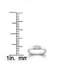 White Gold 1/4ct TDW White Gold Three Stone Engagement Anniversary Ring - Handcrafted By Name My Rings™