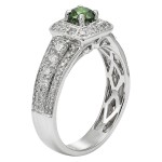 White Gold 1ct Red or Green Diamond Ring - Handcrafted By Name My Rings™