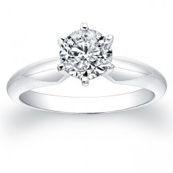 White Gold 1ct TDW Certified Diamond Solitaire Engagement Ring - Handcrafted By Name My Rings™