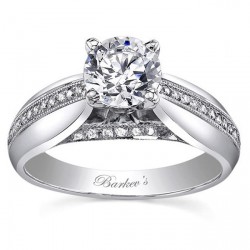 White Gold 1ct TDW Diamond Designer Engagement Ring - Handcrafted By Name My Rings™