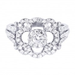 White Gold 1ct TDW Fashion Diamond Ring - Handcrafted By Name My Rings™