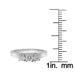 White Gold 1ct TDW Round Diamond 3-stone Prong-set Anniversary Ring - Handcrafted By Name My Rings™