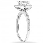 White Gold 2 1/ 8 ct TDW Clarity Enhanced Diamond Round Engagement Wedding Ring - Handcrafted By Name My Rings™