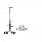 White Gold 2 1/2 cttw Halo Round Cut Diamond Enhanced Engagement Ring - Handcrafted By Name My Rings™