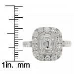 White Gold 2 2/5ct TDW Diamond Square Ring - Handcrafted By Name My Rings™